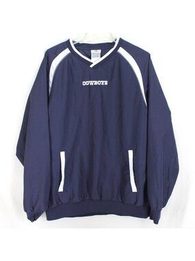 Dallas Cowboys Windbreaker Jacket Men Size XL Pullover Pockets Authentic Apparel